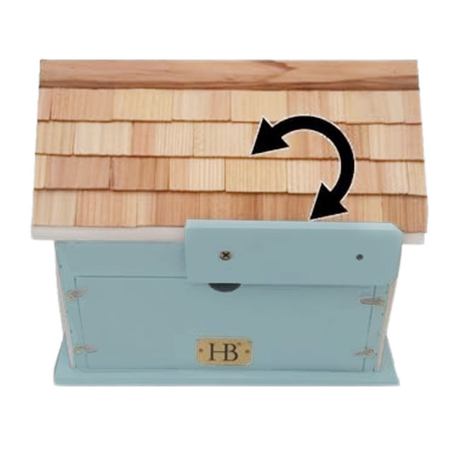 Nantucket Cottage Bird House, Blue