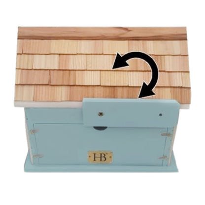 Nantucket Cottage Bird House, Blue