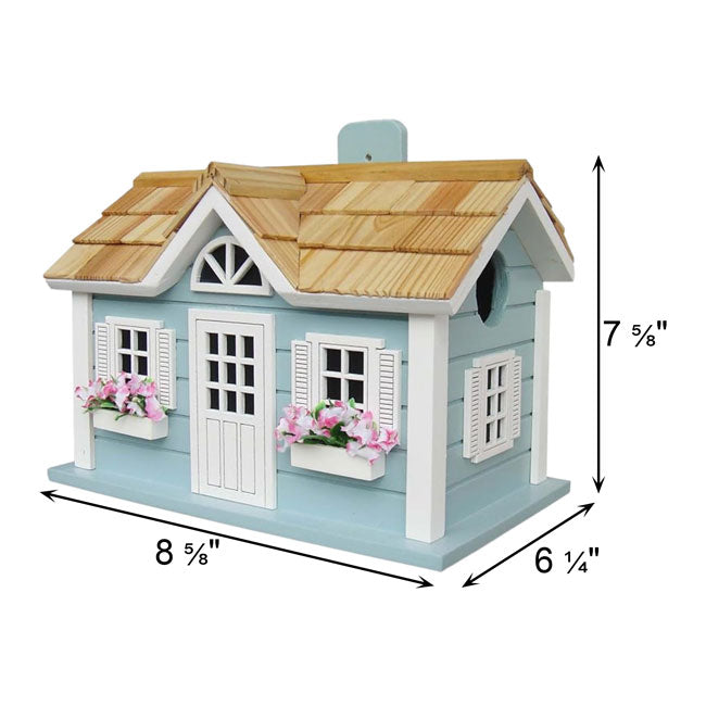 Nantucket Cottage Bird House, Blue