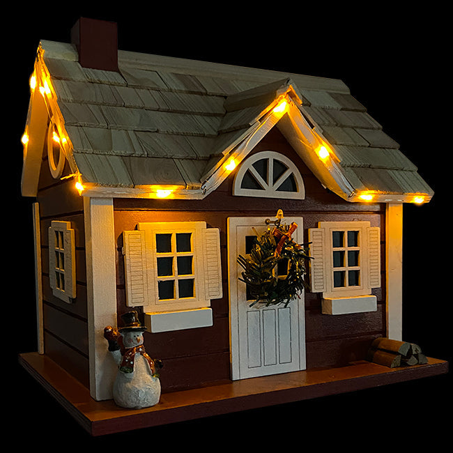 Christmas Cape Bird House with LEDs