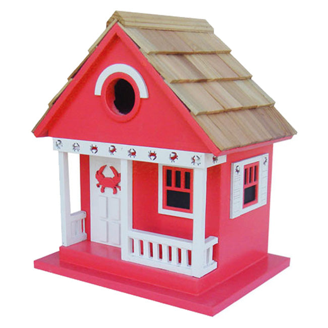 Crab Cottage Bird House, Red
