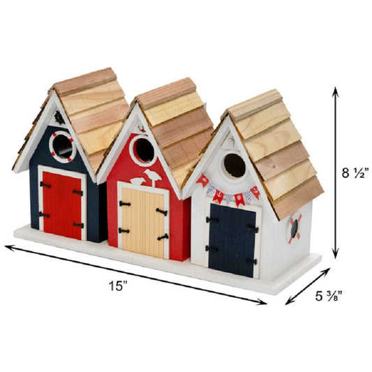 Dockside Trio Cabins Bird House - BIRDLOVER