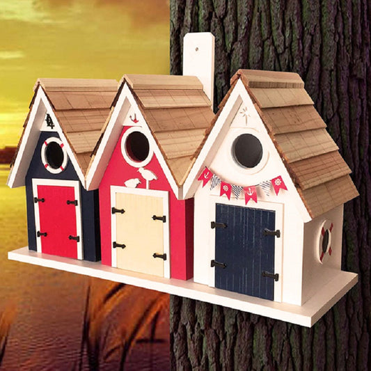 Dockside Trio Cabins Bird House - BIRDLOVER