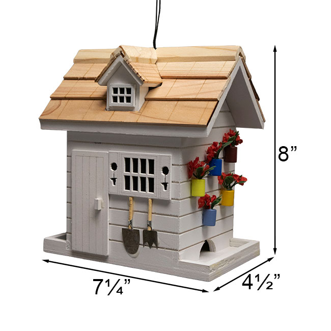 Potting Shed Bird Feeder, White