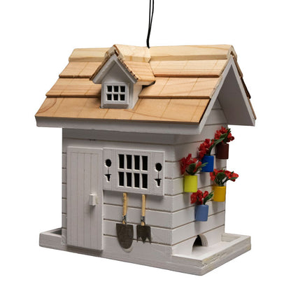 Potting Shed Bird Feeder, White