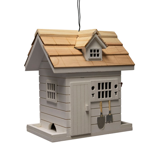 Potting Shed Bird Feeder, White