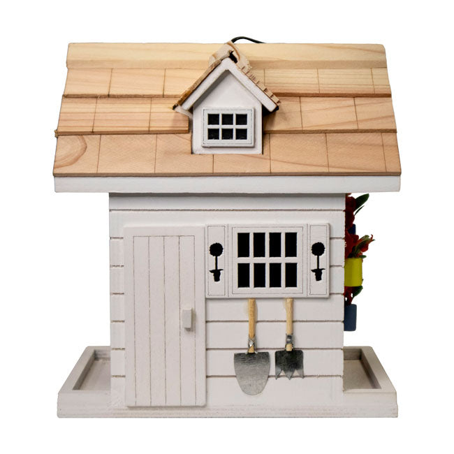 Potting Shed Bird Feeder, White