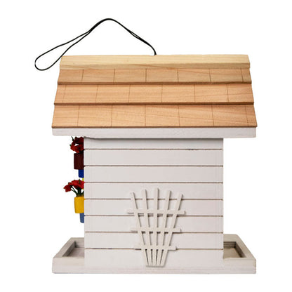 Potting Shed Bird Feeder, White