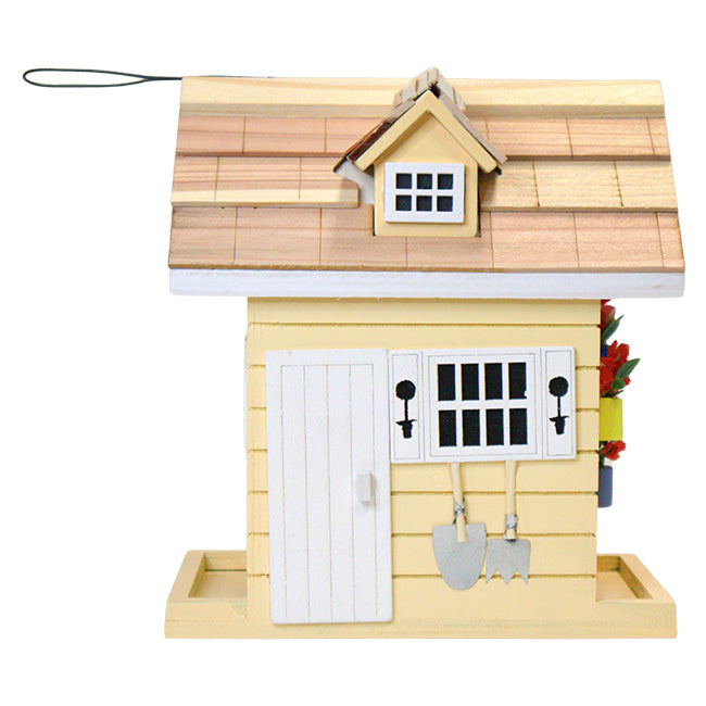 Potting Shed Bird Feeder, Rectangular, Yellow