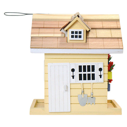 Potting Shed Bird Feeder, Rectangular, Yellow