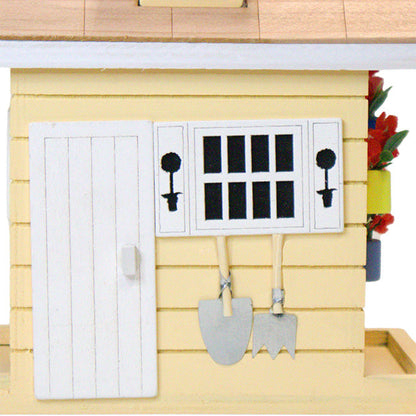 Potting Shed Bird Feeder, Rectangular, Yellow