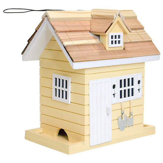 Potting Shed Bird Feeder, Rectangular, Yellow - BIRDLOVER