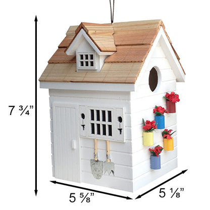 Potting Shed Bird House, White