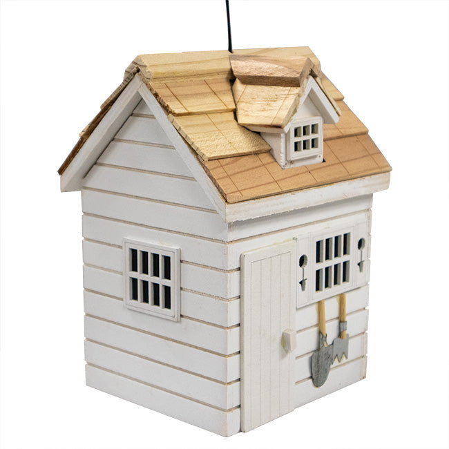 Potting Shed Bird House, White