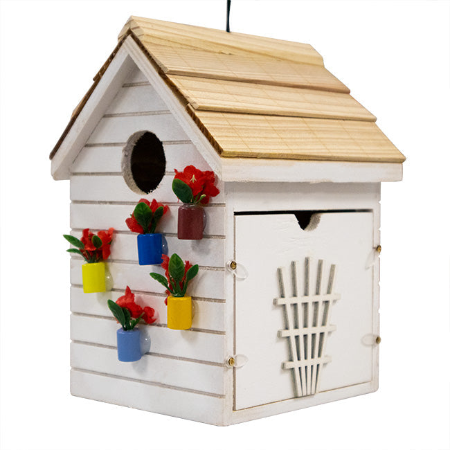 Potting Shed Bird House, White