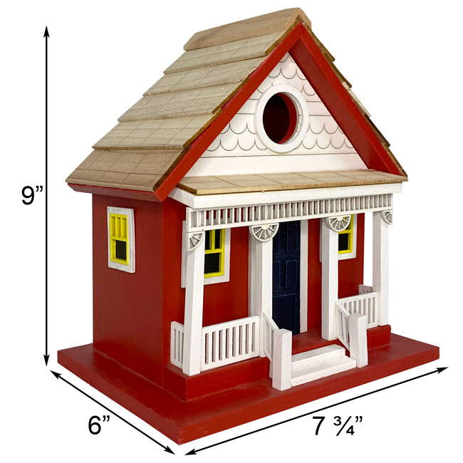 Capitola Cottage Bird House, Red