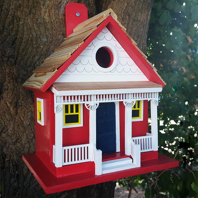 Capitola Cottage Bird House, Red