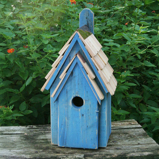 Bluebird Manor Bird House, Blue - BIRDLOVER