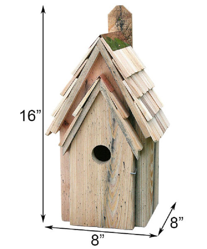 Bluebird Manor Bird House, Natural