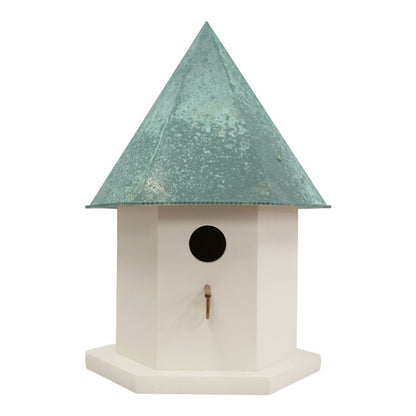Copper Songbird Deluxe Bird House, Verdigris Roof