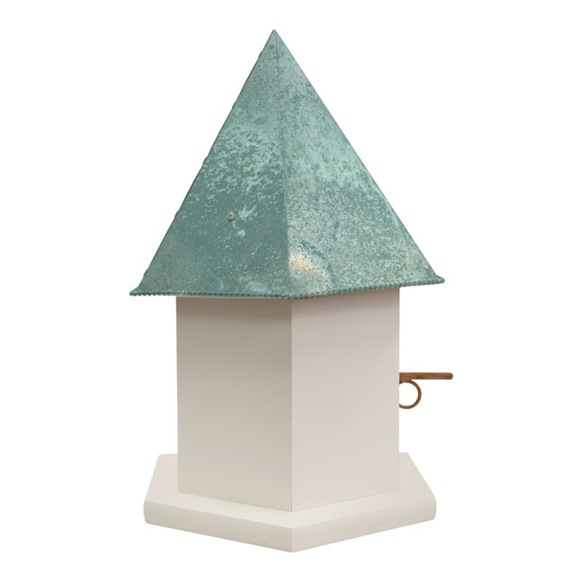 Copper Songbird Deluxe Bird House, Verdigris Roof