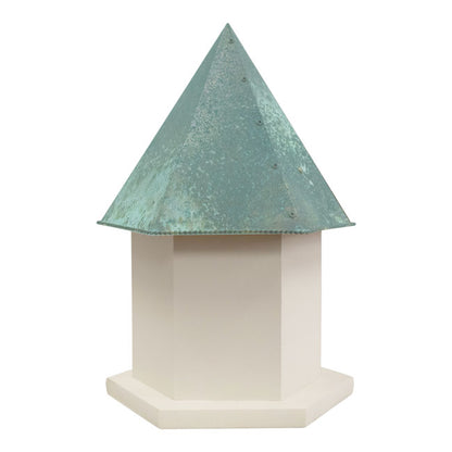 Copper Songbird Deluxe Bird House, Verdigris Roof