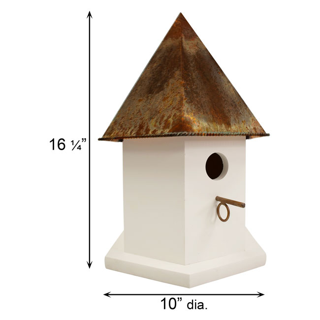 Copper Songbird Deluxe Bird House, Brown Roof