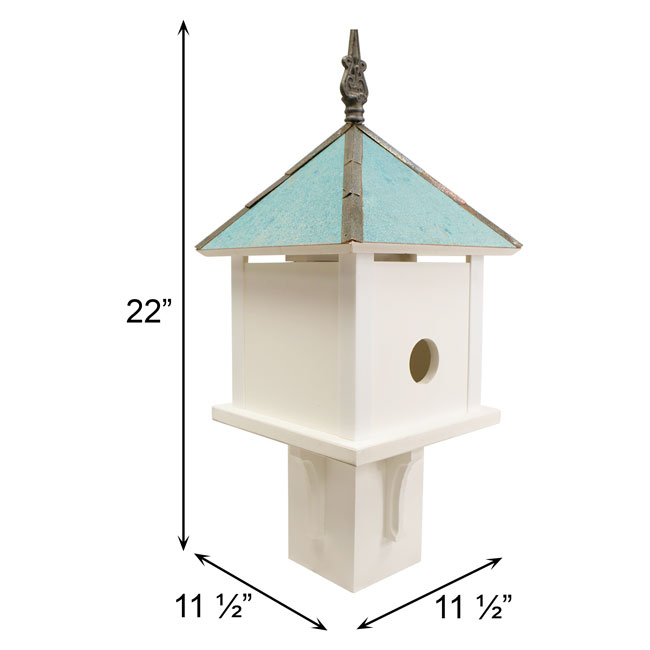 Skybox Bird House with Verdigris Roof