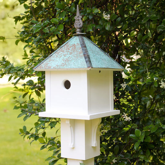 Skybox Bird House with Verdigris Roof - BIRDLOVER