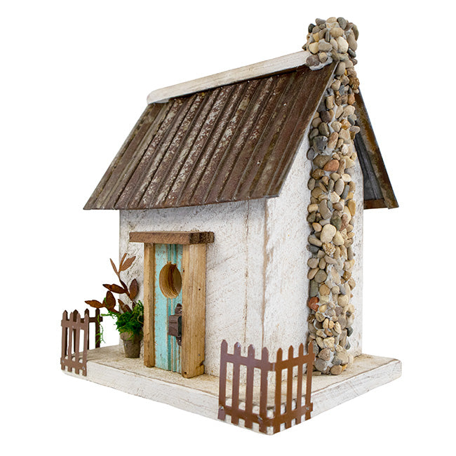 Stone Chimney Bird Cottage, White