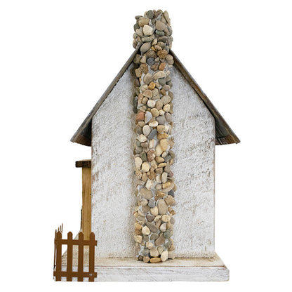Stone Chimney Bird Cottage, White