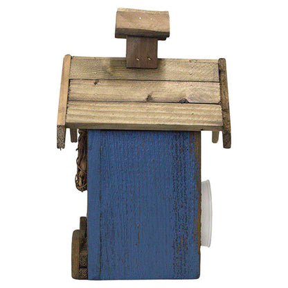 Rustic Wreath Bird Shelter, Blue