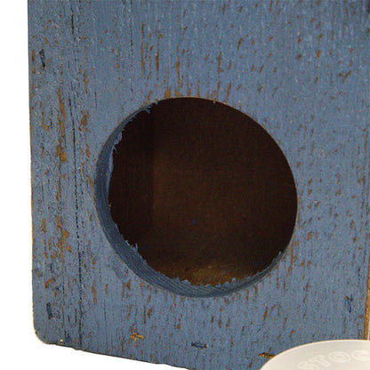 Rustic Wreath Bird Shelter, Blue