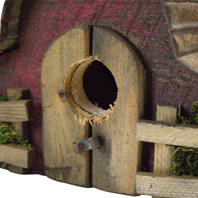 Rounded Red Retreat Bird House