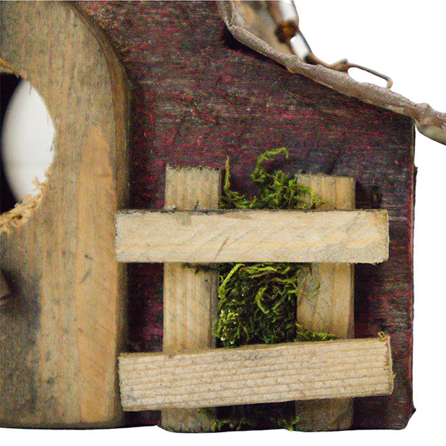 Rounded Red Retreat Bird House