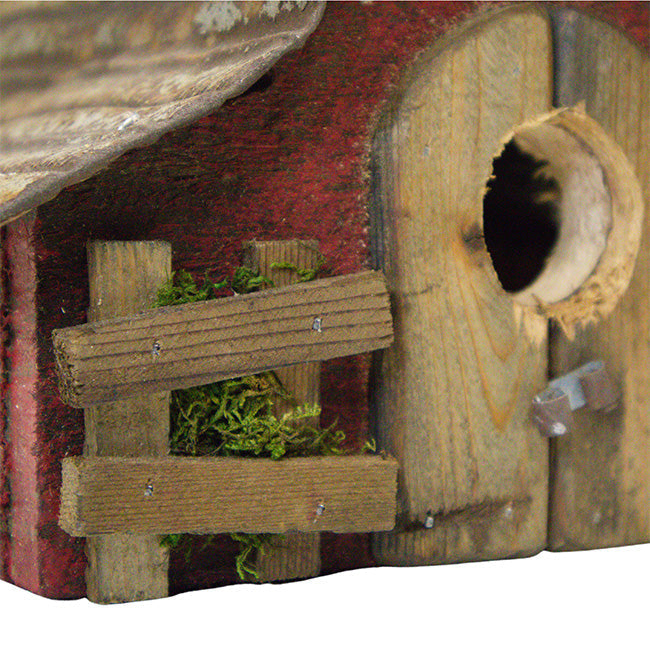 Rounded Red Retreat Bird House