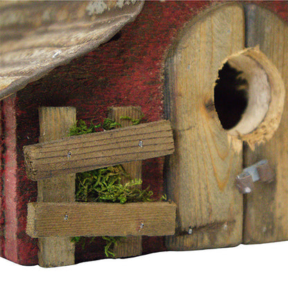 Rounded Red Retreat Bird House