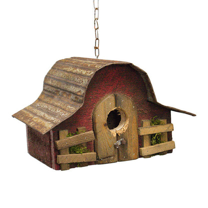 Rounded Red Retreat Bird House
