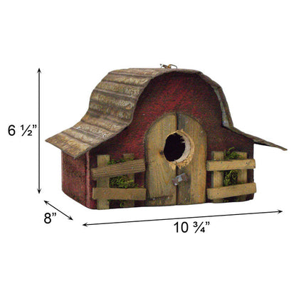 Rounded Red Retreat Bird House