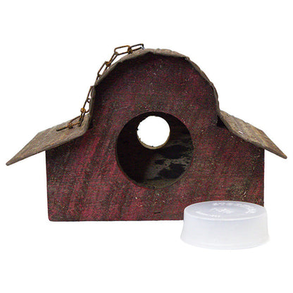 Rounded Red Retreat Bird House