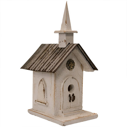 Country Chapel White Bird House