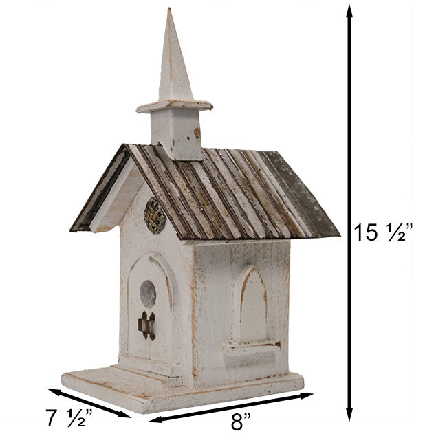 Country Chapel White Bird House