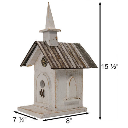 Country Chapel White Bird House
