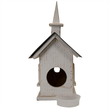 Country Chapel White Bird House