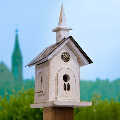 Country Chapel White Bird House