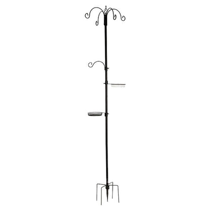 Jester Premium Bird Feeding Station with Feeders, Black, 7'6.5"