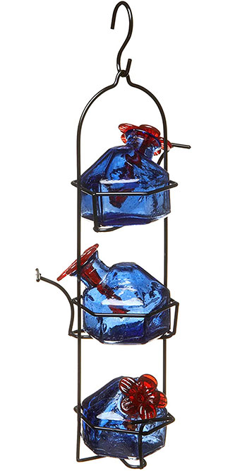 Parasol Lunch Pail Hummingbird Feeder, Blue - BIRDLOVER