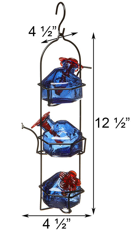 Parasol Lunch Pail Hummingbird Feeder, Blue, 10.5 oz.