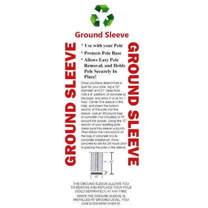 Ground Sleeve for Round Pulley Poles