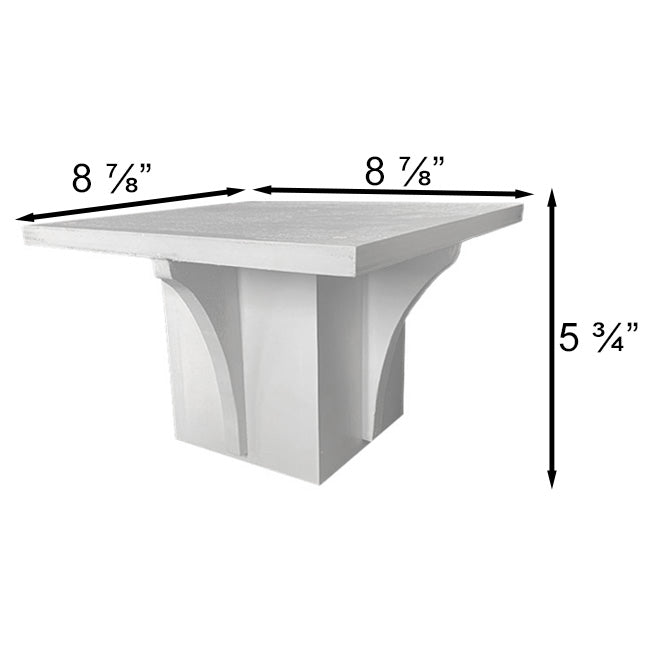 Decorative Post Mounting Bracket, White
